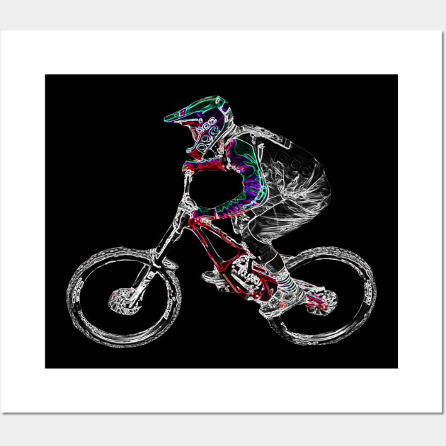 mtb downhill Wall Art by rickylabellevie